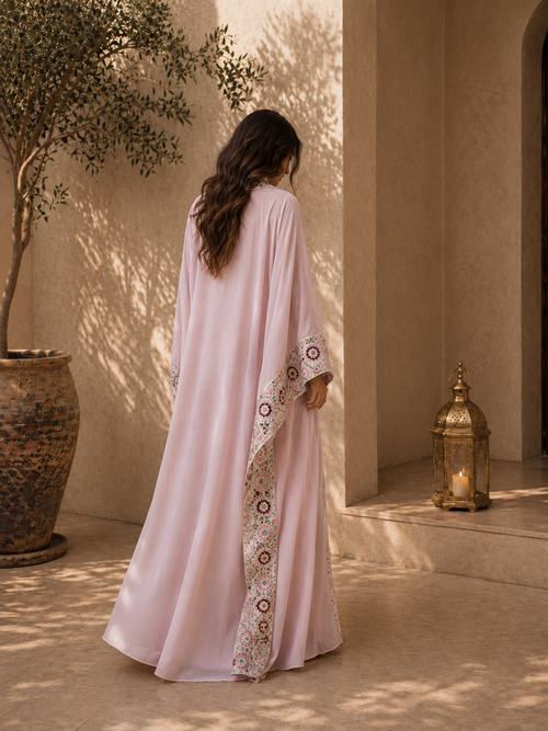 Emna – Abaya brodée fluide
