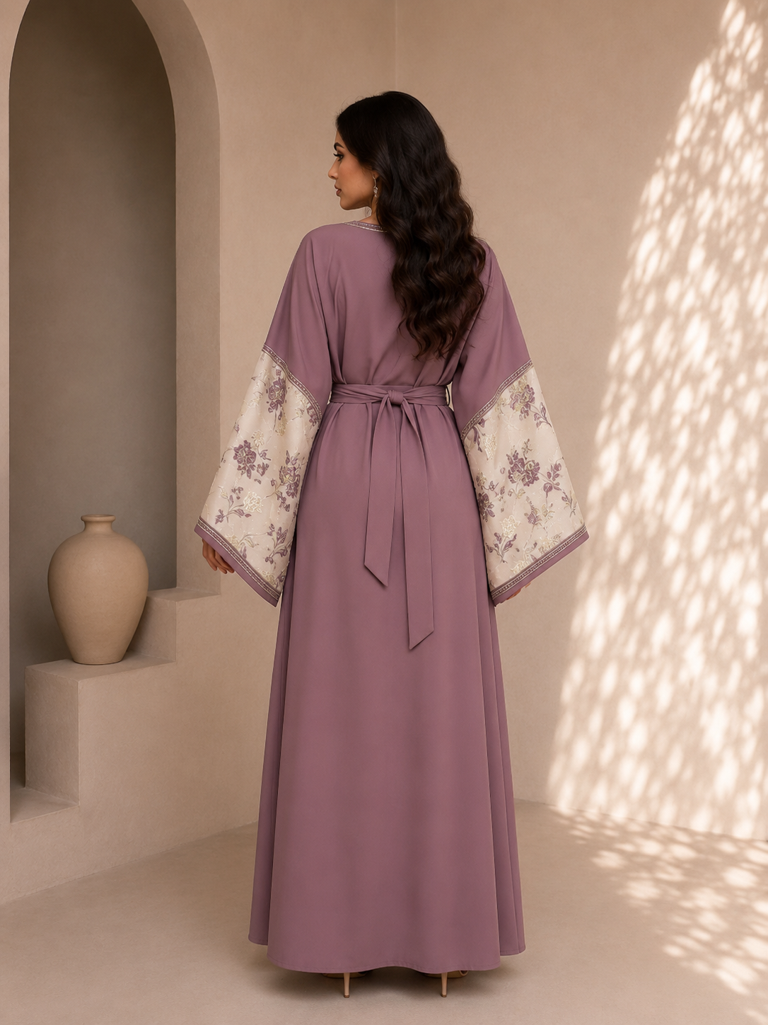 Hassna Kimono Mauve Élégance Florale