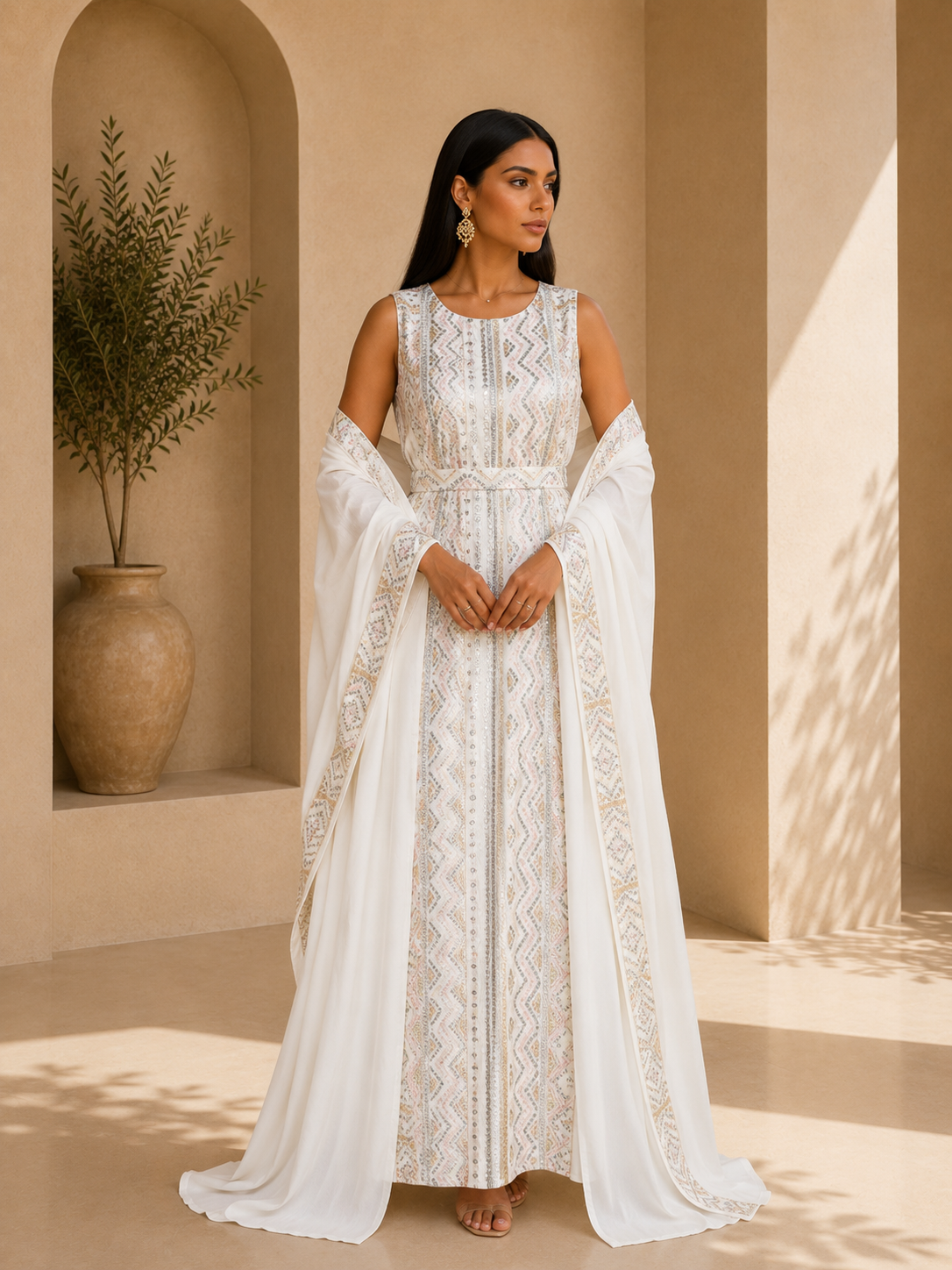 Sherazade – Abaya papillon satinée